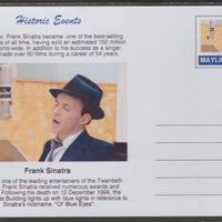 Mayling (Fantasy) Historic Events - Death of Frank Sinatra - glossy postal stationery card unused and fine