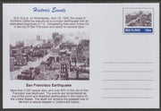 Mayling (Fantasy) Historic Events - San Francisco Earthquake - glossy postal stationery card unused and fine