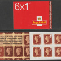 Great Britain 2015 175th Anniversary of the Penny Red Booklet with 6 x 1st class stamps SG PM16