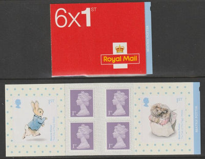Great Britain 2016 Beatrix Potter Booklet with 4 x 1st class definitives plus 2 x Beatrix Potter stamps SG PM52