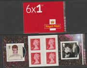 Great Britain 2017 David Bowie Booklet with 4 x 1st class definitives plus 2 x Bowie stamps SG PM56