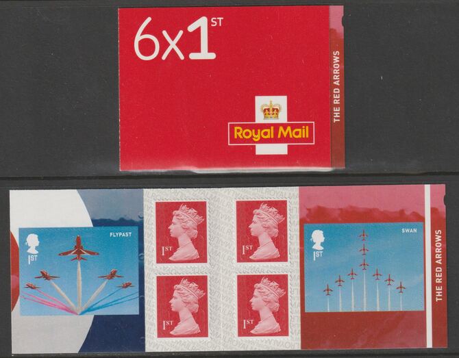 Great Britain 2018 The Red Arrows Booklet with 4 x 1st class definitives plus 2 x Red Arrows Display stamps SG PM60