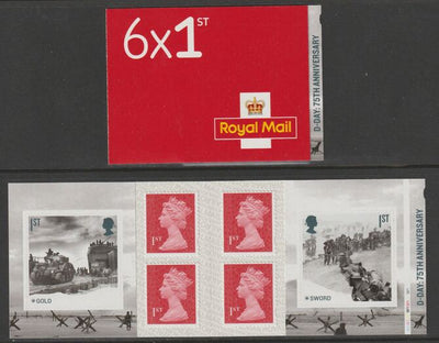 Great Britain 2019 75th Anniv of D-Day Booklet with 4 x 1st class definitives plus 2 x D-Day stamps SG PM67