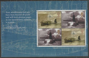 Great Britain 2001 Submarines Booklet pane containing 2 x 45p & 2 x 2nd Class Submarine stamps unmounted mint ex Unseen & Unheard Prestige Booklet SG DX27