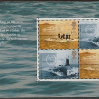 Great Britain 2001 Submarines Booklet pane containing 2 x 65p & 2 x 1st Class Submarine stamps unmounted mint ex Unseen & Unheard Prestige Booklet SG DX27