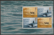 Great Britain 2001 Submarines Booklet pane containing 2 x 65p & 2 x 1st Class Submarine stamps unmounted mint ex Unseen & Unheard Prestige Booklet SG DX27