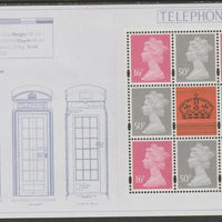Great Britain 2009 Telephone Boxes Booklet pane containing 4 x 16p & 4 x 50p definitive stamps unmounted mint ex British Design Classics Prestige Booklet SG DX44