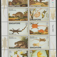Singapore 2002 Natural Hstory - Animals & Reptiles perf sheetlet containing 10 values unmounted mint, SG1147-56