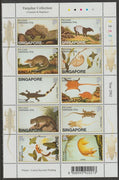 Singapore 2002 Natural Hstory - Animals & Reptiles perf sheetlet containing 10 values unmounted mint, SG1147-56
