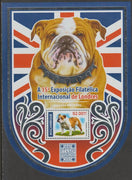 Mozambique 2015 Europhilex Stamp Exhibition - Dogs, shaped perf sheetlet containing 1 value,unmounted mint