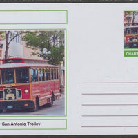 Chartonia (Fantasy) Buses & Trams - San Antonio Trolley postal stationery card unused and fine