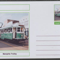 Chartonia (Fantasy) Buses & Trams - Memphis Trolley postal stationery card unused and fine