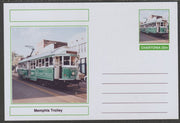 Chartonia (Fantasy) Buses & Trams - Memphis Trolley postal stationery card unused and fine