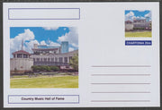 Chartonia (Fantasy) Landmarks - Country Music Hall of Fame, Nashville postal stationery card unused and fine