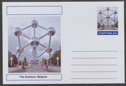 Chartonia (Fantasy) Landmarks - The Atomium, Belgium postal stationery card unused and fine