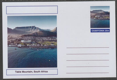 Chartonia (Fantasy) Landmarks - Table Mountain, South Africa postal stationery card unused and fine