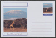 Chartonia (Fantasy) Landmarks - Mount Kilimanjaro, Tanzania postal stationery card unused and fine