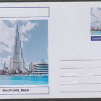 Chartonia (Fantasy) Landmarks - Burj Khalifa, Dubai postal stationery card unused and fine