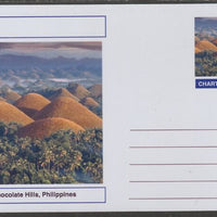 Chartonia (Fantasy) Landmarks - Chocolate Hills, Philippines postal stationery card unused and fine