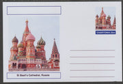 Chartonia (Fantasy) Landmarks - St Basil's Cathedral, Russia postal stationery card unused and fine
