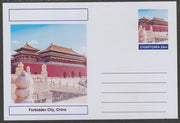 Chartonia (Fantasy) Landmarks - Forbidden City, China postal stationery card unused and fine