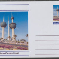 Chartonia (Fantasy) Landmarks - Kuwait Towers, Kuwait postal stationery card unused and fine