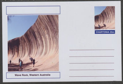 Chartonia (Fantasy) Landmarks - Wave Rock, Western Australia postal stationery card unused and fine