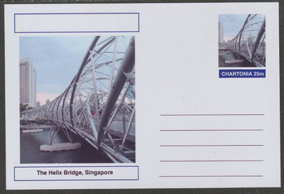 Chartonia (Fantasy) Bridges - The Helix Bridge, Singapore postal stationery card unused and fine