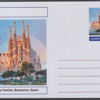 Chartonia (Fantasy) Landmarks - Sagrada Familia, Barcelona, Spain postal stationery card unused and fine
