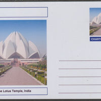 Chartonia (Fantasy) Landmarks - The Lotus Temple, India postal stationery card unused and fine