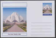 Chartonia (Fantasy) Landmarks - The Lotus Temple, India postal stationery card unused and fine