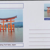 Chartonia (Fantasy) Landmarks - The Floating Torii, Japan postal stationery card unused and fine