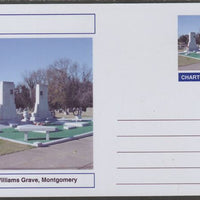 Chartonia (Fantasy) Landmarks - Hank Williams Grave, Montgomery postal stationery card unused and fine