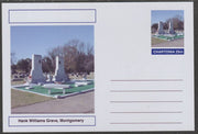 Chartonia (Fantasy) Landmarks - Hank Williams Grave, Montgomery postal stationery card unused and fine