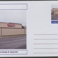 Chartonia (Fantasy) Landmarks - RCA Studio B, Nashville postal stationery card unused and fine