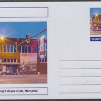 Chartonia (Fantasy) Landmarks - B B,King's Blues Club,, Memphis postal stationery card unused and fine
