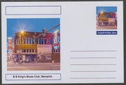 Chartonia (Fantasy) Landmarks - B B,King's Blues Club,, Memphis postal stationery card unused and fine