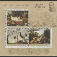 Madagascar 2015 Baraque Painters - Frans Snyders perf sheetlet containing 3 values unmounted mint