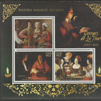 Madagascar 2015 Baraque Painters - Georges de la Tour perf sheetlet containing 3 values unmounted mint