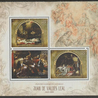 Madagascar 2015 Baraque Painters - Juan de Valdes Leal perf sheetlet containing 3 values unmounted mint