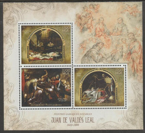 Madagascar 2015 Baraque Painters - Juan de Valdes Leal perf sheetlet containing 3 values unmounted mint