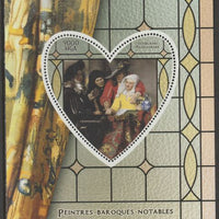Madagascar 2015 Baraque Painters - Johannes Vermeer perf deluxe sheet containing one heart shaped value unmounted mint