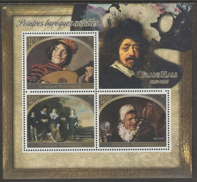 Madagascar 2015 Baraque Painters - Frans Hals perf sheetlet containing 3 values unmounted mint