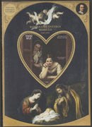 Madagascar 2015 Baraque Painters - Bartoleme Esteban Murillo perf deluxe sheet containing one heart shaped value unmounted mint
