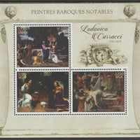 Madagascar 2015 Baraque Painters - Ludovico Carracci perf sheetlet containing 3 values unmounted mint