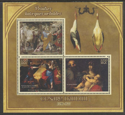 Madagascar 2015 Baraque Painters - Cesare Dandini perf sheetlet containing 3 values unmounted mint