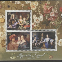 Madagascar 2015 Baraque Painters - Hyacinthe Rigaud perf sheetlet containing 3 values unmounted mint