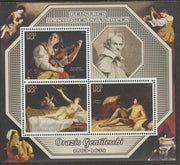 Madagascar 2015 Baraque Painters - Orazio Gentileschi perf sheetlet containing 3 values unmounted mint