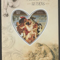 Madagascar 2015 Baraque Painters - Peter Paul Rubens perf deluxe sheet containing one heart shaped value unmounted mint