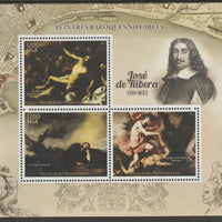 Madagascar 2015 Baraque Painters - Jose de Ribera perf sheetlet containing 3 values unmounted mint
